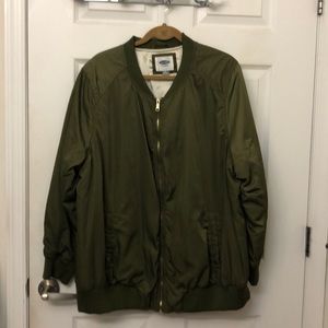 Never Worn Olive Green Bomber Jacket